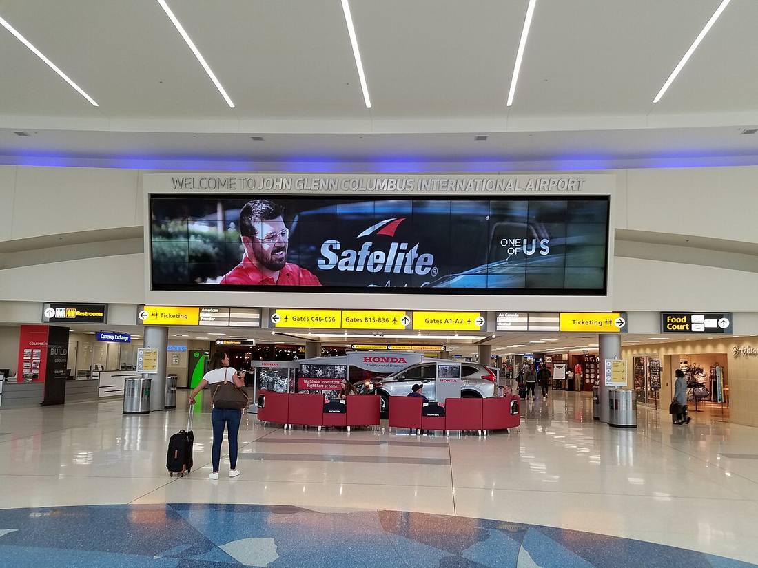 John Glenn Columbus International Airport: the airport and the towns a transfer from CMH serves